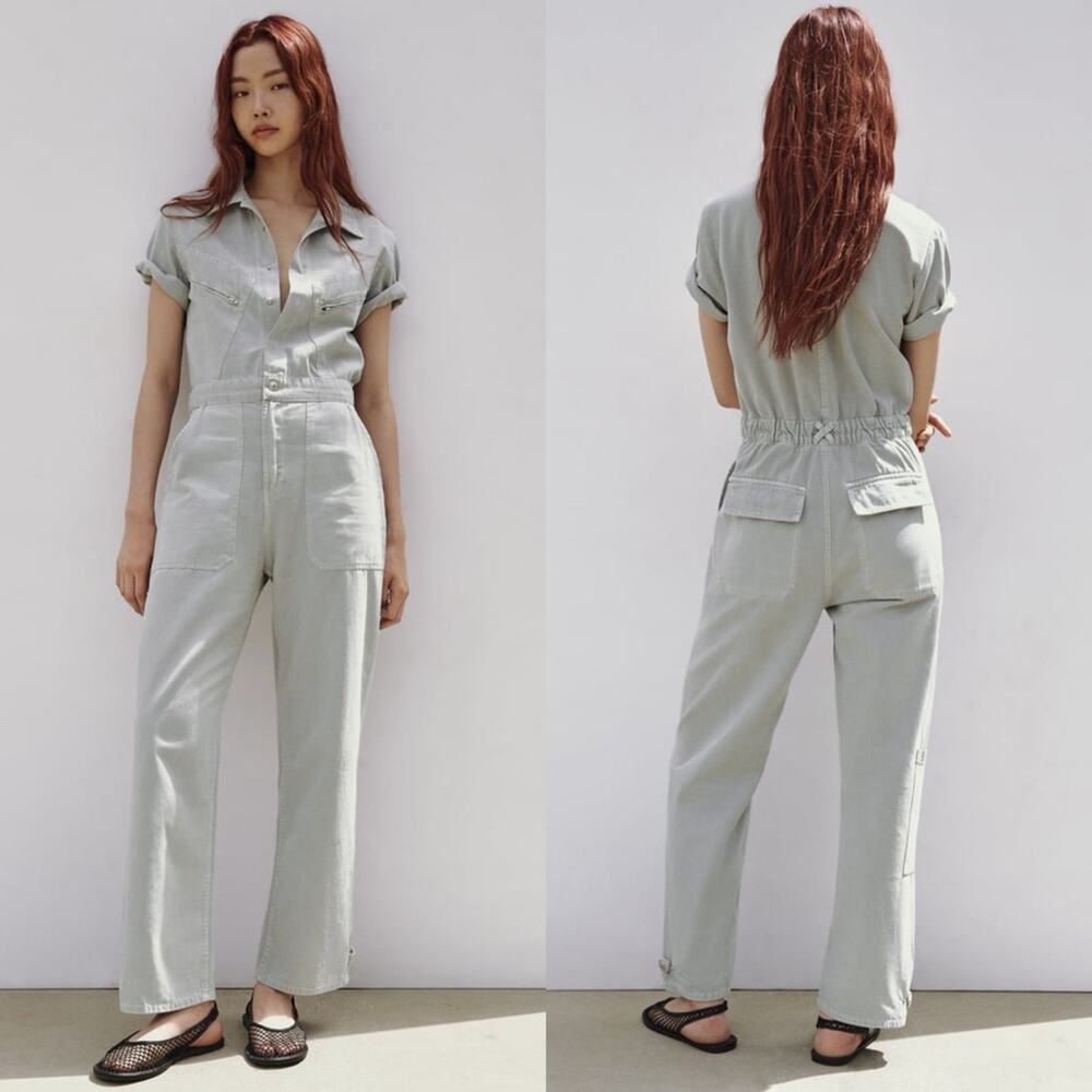ZARA LONG COLORFUL JUMPSUIT - Picture 4 of 13
